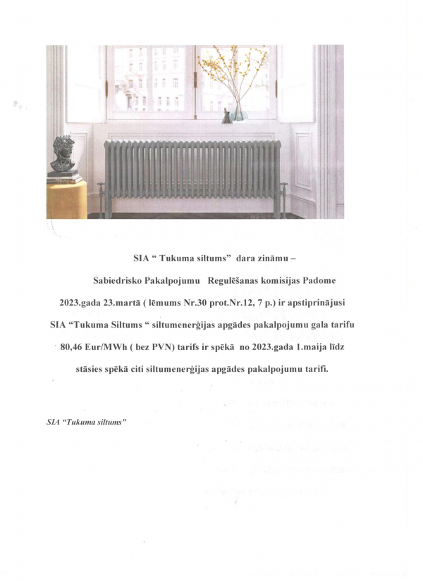 Tarifs ar 01.05.2023